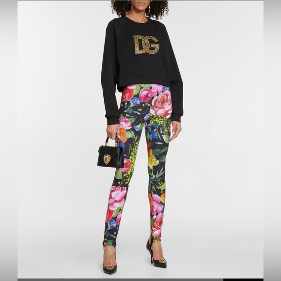 Dolce & Gabbana Floral High-Waisted Leggings /NWT size IT42 - Picture 1 of 15